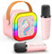Karaoke Machine for Children With 2 Microphones, Wireless Bluetooth Speaker, Unicorn Gifts for Girls, 3-12 Year Old Girls, Birthday Presents, Microphone For Children's Toys