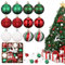 Fentar 46 Pezzi Palline di Natale, Set di Palline Natale Rosse Bianche e Verdi, 3 & 6 CM Addobbi Albero Natale con Due Diversi Ciondoli a Forma di Alce, Fornire Atmosfera Festosa (11 Tipi Modelli)