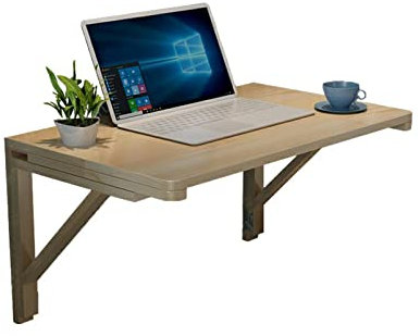 ULYTMMJG Schwebender, an der Wand montierter, robuster Klapptisch, Schreibtisch für Büro, Zuhause, Küche, aus Holz, Klapptisch