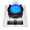 Portable Gas Stove 1 Burner, 7.0KW 9 Cavity Timed High Fire, Stainless Steel Countertop Cast Iron Pot Holder, Suitable For Home Kitchen With Flameout Protection(LPG)