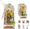shrike Book Nook Jardin Ensoleillé - Kit de Puzzle en Bois DIY avec Découpe Laser Précise, Outils Inclus | Décor de Bibliothèque Miniature | Cadeau Créatif pour Adultes et Ados 14+ (32x21x5,5cm)