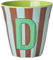 Rice Melmain Becher Medium - Buchstabe D - Kinderbecher Campingbecher Campnggeschirr Trinkbecher Melamingeschirr Bruchsicher BPA-Frei 250ml
