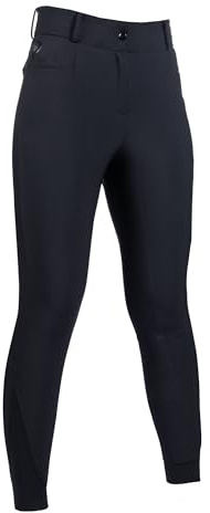 HKM Women's Keep Warm Style Silicone Full seat Heating Riding Breeches, Black, 34