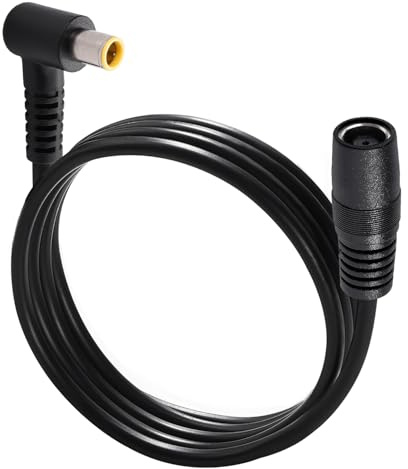 KUOQIY 1m 16AWG 12V DC 7.9x0.9 mm Stromkabel, DC7909 90 Grad Stecker auf Buchse Stromkabel Verlängerungskabel, für Solargenerator Portable Power Station
