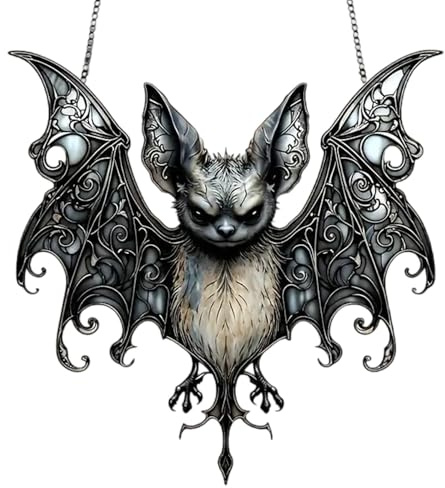 XFSRG Halloween Fledermaus Deko Sonnenfänger Zum Aufhängen Geeignet Halloween Deko Innenraum Anhänger Lebensecht und Realistisch Festliche Accessoires