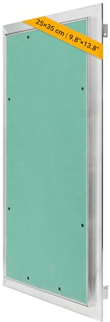 Proxinova Trampilla Pladur 25x35 cm de Aluminio – Caja Tapa Cuadro Electrico Compacta y Desmontable | Ideal Para Acceso Técnico y Oculta Cables, Medidores y Tuberías