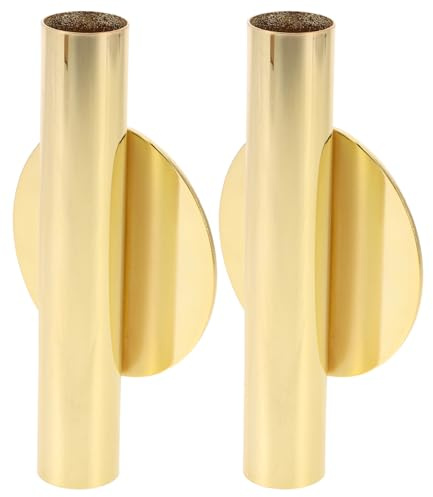 GRIRIW Goldene Metall Wandvase 2 Stück mit Selbstklebe Rückseite