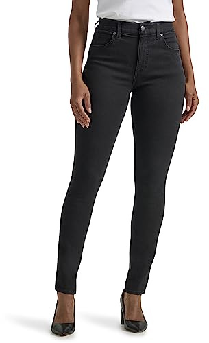 Lee Pantalón de Pierna Recta de Ajuste Relajado para Mujer, Negro -, 16 Largo