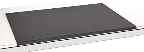 Luxentury Schreibtischunterlage Schreibunterlage Leder Kantenschutz: 88x59 cm Echtleder abgewinkelt Auflage schwarz rutschfest für Büro, USO880590