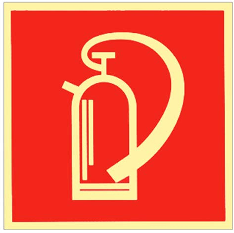 Feuerlöscher - Schild Kunststoff nachleuchtend 150 x 150mm