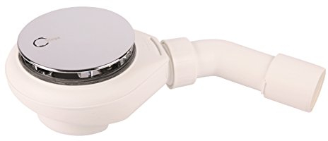 Sanitop-Wingenroth Viega Ablaufgarnitur für flache Duschwannen Tempoplex | 575601 | Duschwannengarnitur | Geruchsverschluss | Ø 40 / 50 mm | Kunststoff | Chrom | 22136 8, 90 mm Ablaufloch