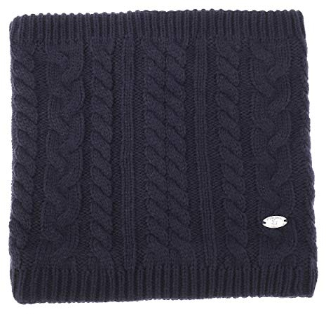 AnJuHoPa Strick Halswärmer Neckwarmer Schlauchschal Loop Schal Strick-Schal gefüttet mit Polar Fleece Unisex (Blau)