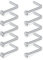D.Bella Nasenstecker 18G L Form Nasenringe 316L Chirurgenstahl Nasenpiercing Ohrstecker mit 2.0mm Zirconia Nase Nostril Piercing Stecker 10 Stk Silber Farbe