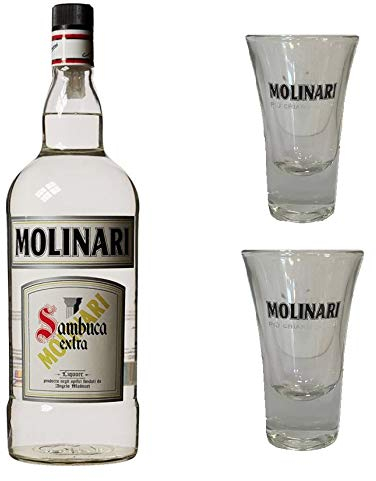Sambuca Molinari MAGNUM 3 L astucciata + 2 bicchieri MOLINARI OMAGGIO