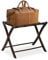 Relaxdays Porte-Bagage Pose Valise Bois Support Sac à Dos Pliant Porte Valise Pliable HxlxP: 52,5 x 66,5 x 48 cm, Marron
