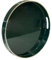 Zosenley Decorative Round Plastic Tray with Handles, Modern Vanity and Serving Tray for Ottoman, Coffee Table, Kitchen and Bathroom, Size 13' (Green)