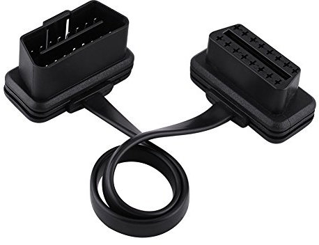 Rallonge Odb, Obd 2 Adapter Kabel, Akozon OBD2 Verlängerungskabel Diagnoseadapter Auto Auto 16 Pin Stecker zu Buchse Flach Zweipoliger Stecker(100cm)