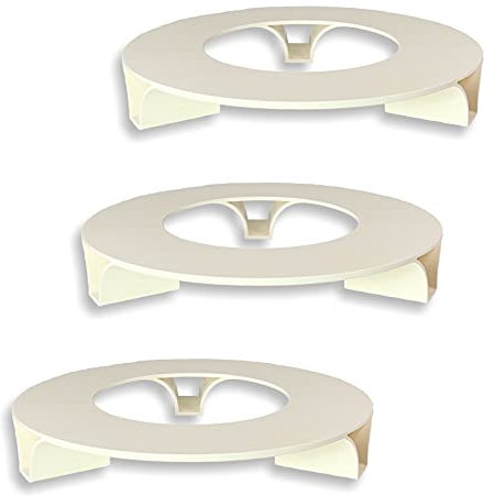 terraced® - 3er Set - Untersetzer Blumentopf – Recycling Material - Made in Germany (Cremeweiß)