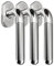 Edelstahl Fenstergriff Sets 3 x FG Star II Bicolor L-Form V2A Fensterbeschlag