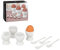 Smart-Planet Lot de 4 coquetiers blancs classiques en porcelaine de qualité supérieure avec cuillère, porte-œufs pour œufs de petit-déjeuner, œufs brillants
