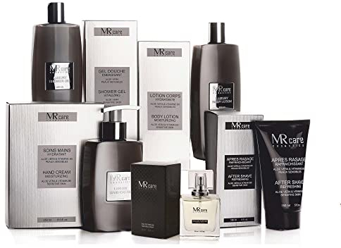 MR Care Cosmetics Beauty-Set Anthrazit - luxuriöses Pflegeset mit Bodylotion, Duschgel, Handcreme und Eau de Parfum, Hautpflege