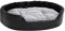 vidaXL Hundebett Schwarz Grau 90x79x20cm Plüsch Kunstleder Hundesofa Hund