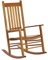 Outsunny Schaukelstuhl aus Holz mit Armlehne Schwingsessel Relaxstuhl Gartenstuhl Natur 69 x 86 x 115 cm