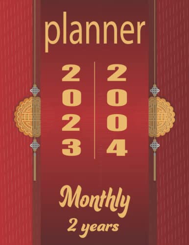 Monthly planner 2023-2024 two years planner: Monthly Agenda Organizer with a 2-page spread, large block style with holidays and a notes section in ... events, set goals, and get things done
