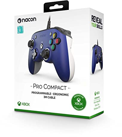 Nacon Offizielle Xbox Series Pro Compact Controller, Farbe: Blau.