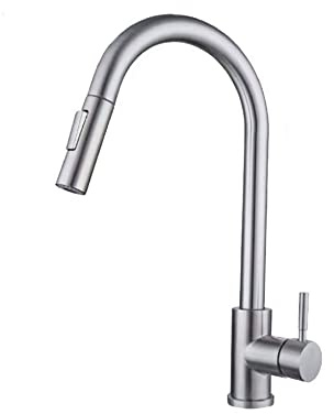 Vetrineinrete® Rubinetto da cucina miscelatore touch con doccetta estensibile per lavello 2 modalità di getto canna alta