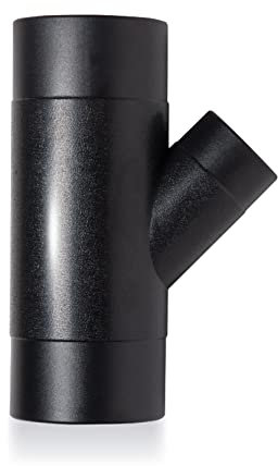 POWERTEC 70190V Staubsammelschlauchverbinder, 10,2 cm x 6,4 cm, Y-Fitting, 1 Stück