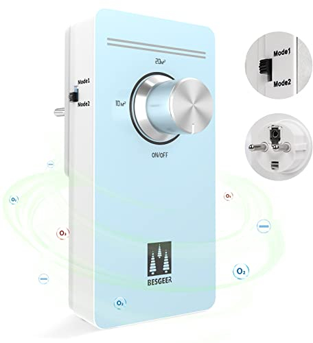 Generador de ozono para habitaciones y baño - Purificador de aire de alta eficiencia - Esterilizador asesino de olores para mascotas, formaldehído - azul