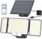SIGRILL Solarlampen für Außen, Solar Strahler Solarleuchte mit Bewegungsmelder, 348 Led Solar mit Bewegungsmelder 3 Modi IP67 Wasserdichte 270°Beleuchtungswinkel Aussenleuchte für Terrassen/Garagen
