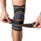DRUNA Rodillera Deportiva Elástica con Correas de Compresión para Meniscos Ligamentos Soporte Rodilla Alivia Dolor Negro-Naranja Talle L