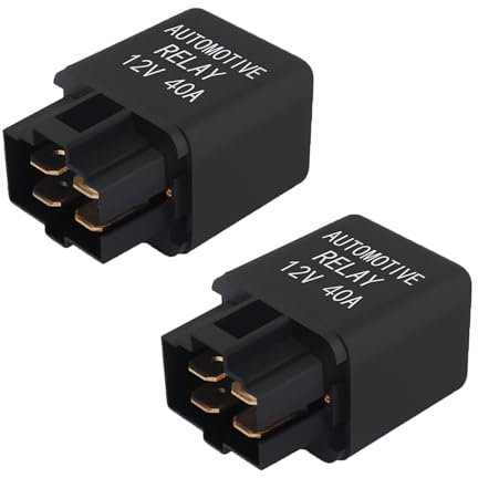 2PCS Automotive Relay for Air Conditioning - 4 Pin 12V With Waterproof Design - Universal Cooling Fan for SUV Truck Car Accessories Replacement