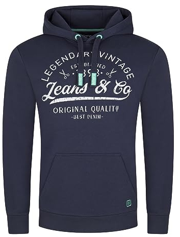 riverso Hoodie Herren Regular Fit RIVArmin Kapuzenpullover Pullover Print | Beige Grün Grau Blau Navy Schwarz S M L XL XXL 3XL 4XL 5XL