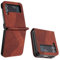ZONNAVI Cover per Samsung Galaxy Z Flip 4, Flip Custodia Pelle PU con [Slot Cart] [Supporto Stand] [Magnetica], Cover a Libro Portafoglio per Samsung Z Flip 4 (Marrone)