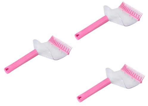 Housoutil 3 Pièces Peigne De Coupe De Cheveux Outil De Coupe De Cheveux Glands Outil De Frange De Rouleau De Cheveux Tondeuse à Frange Droite Outil Auxiliaire Taquiner Rose