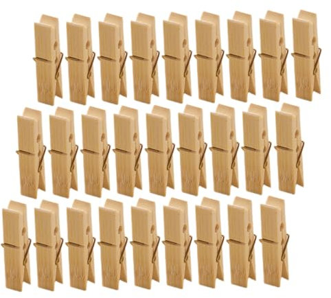MAGICLULU Mollette Per Foto in Legno 100 Pezzi Mollette Lisce Multiuso Per Vestiti E Asciugamani.
