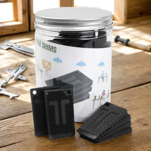 Wedge Unterlegscheiben zum Nivellieren Möbeln Verstellbare, Heimwerker Tischkeile Nivellieren, Nivellierscheiben, Möbelkeile für Möbel, Tisch, Stuhl, Schrank, Tischbeine, Restaurants, 40PCS