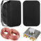McGrey OLS-651BK Zwei-Wege HiFi Outdoor-Lautsprecher - 60 Watt - Schwarz - mit Bluetooth Set - inklusive Mini-HiFi-Verstärker und Lautsprecherkabel