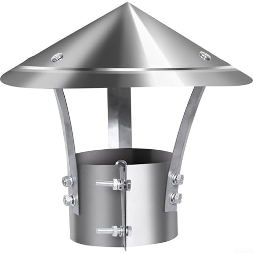 HUFIREHU Edelstahl Schornsteinabdeckung Edelstahl Regenhaube Kaminhaube Kaminabdeckung Schornsteinaufsatz Regen Abdeckung Rohr Auspuff Haube Regenhaube Schornstein(240mm)