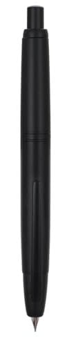Jinhao 10 Series Press Fountain Pen Matte Black Retractable Fine Nib with Ink Converter and Metal Pen Box Set (Black Clip Version)