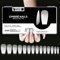 Beautilux Ombre Faux Ongles Blanc Medium Coffin Press on Ongles 280 Pièces 14 Tailles, Soak Off Faux Ongles Pose Americaine Pour Manucures à Domicile