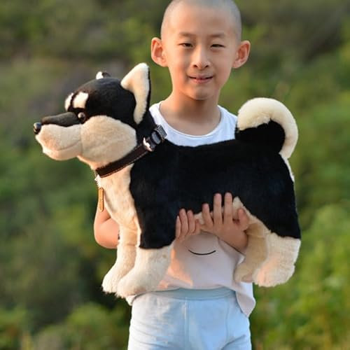 Simulation Shiba Inu Plüschtier, Plüschtier, Akita Inu hat Aluminiumdrähte an den Gliedmaßen, um fest zu stehen (schwarze Gliedmaßen ohne Aluminiumdraht können nicht fest stehen)