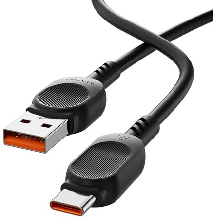toocki Cable USB A USB C 1 Metro, 7 A Cable USB C Carga Rapida Compatible con Huawei, xiaomi, Samsung Galaxy S10 S9 S8 Plus, Note 9 8, A11 A20 A51, LG G6 G7 V30 V35, Moto Z2 Z3, Negro