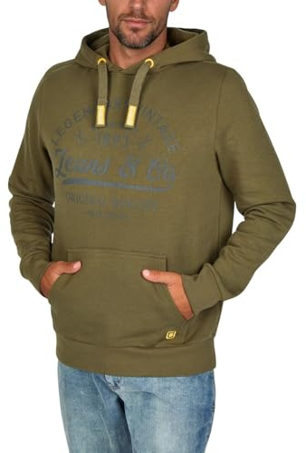riverso Hoodie Herren Regular Fit RIVArmin Kapuzenpullover Pullover Print | Beige Grün Grau Blau Navy Schwarz S M L XL XXL 3XL 4XL 5XL