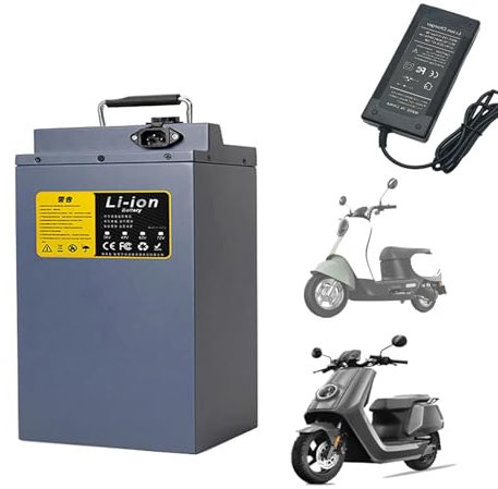 HJGHY 72 Volt Elektrische Motorrad Lithium-Batterie 72 V 40Ah 45Ah 50Ah Motorrad Batterie Pack Moped Fahrrad/Dreirad/Go-Kart Batterie mit Ladegerät,72v,50Ah