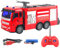Gonetre Ferngesteuertes Feuerwehrauto Spielzeug für 3–8 Jahren, Feuerwehrauto Feuerwehr spielzeugauto mit Allradantrieb mit Blinkenden Lichtern Alarmtönen, Hebebühne Sprinkler