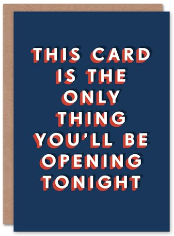 Artery8 Personalised Only Thing You Will Be Opening Tonight Funny For Him Birthday Card